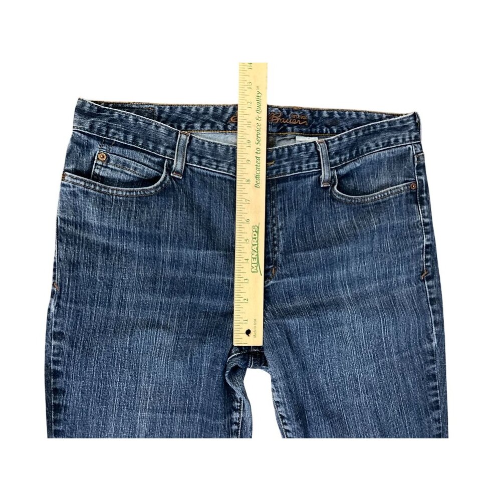Eddie Bauer Jeans Womens 14R Blue Straight Fit Stretch Cotton Denim Used - Picture 12 of 16